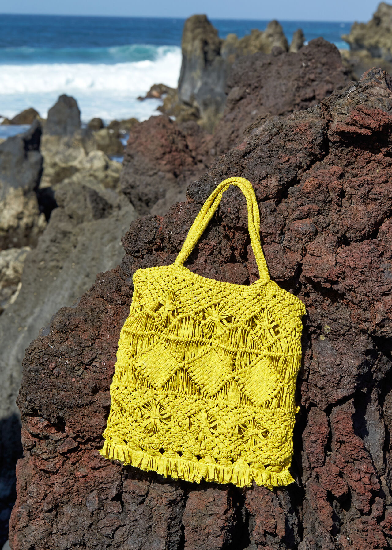 Clea Crochet Tote Lime