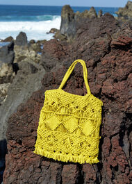 Clea Crochet Tote Lime