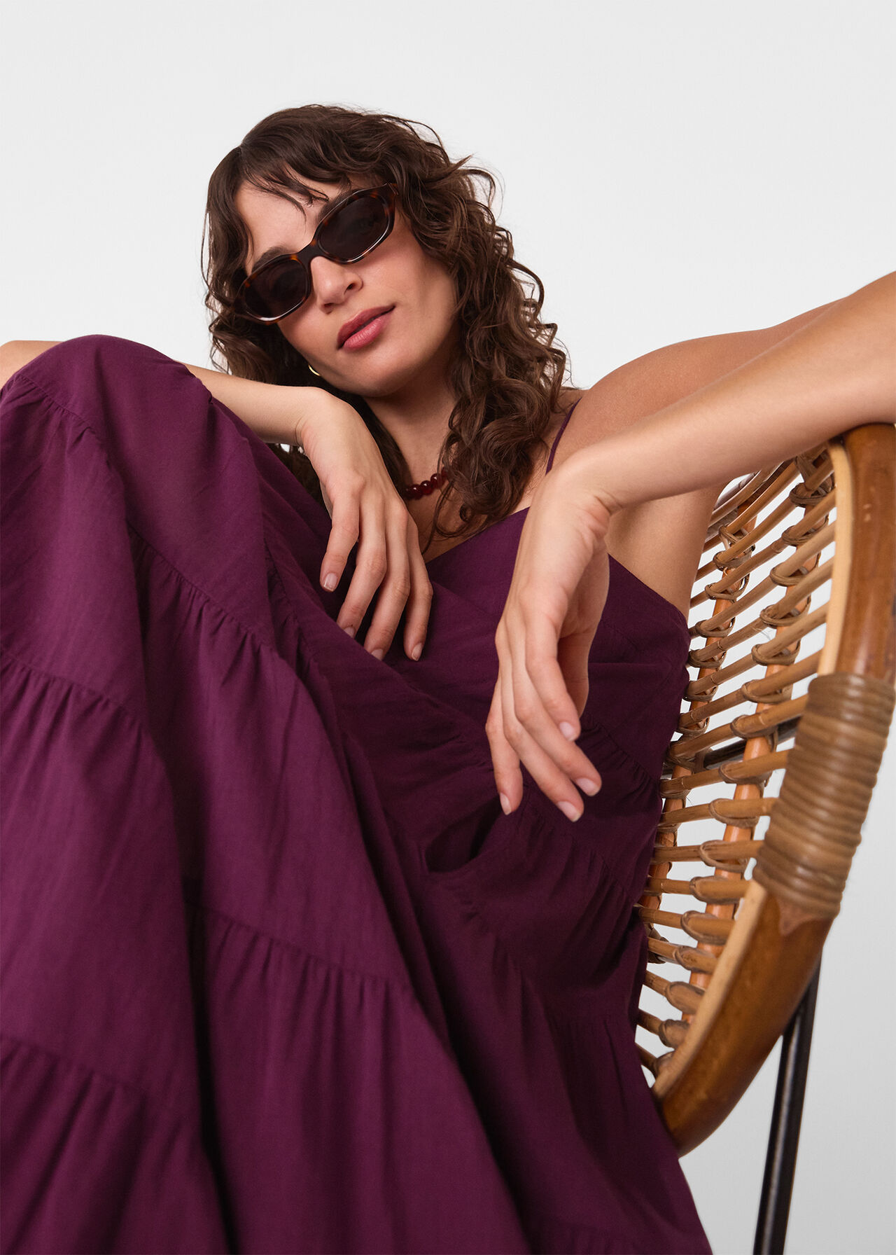 Cotton Tiered Maxi Sun Dress
