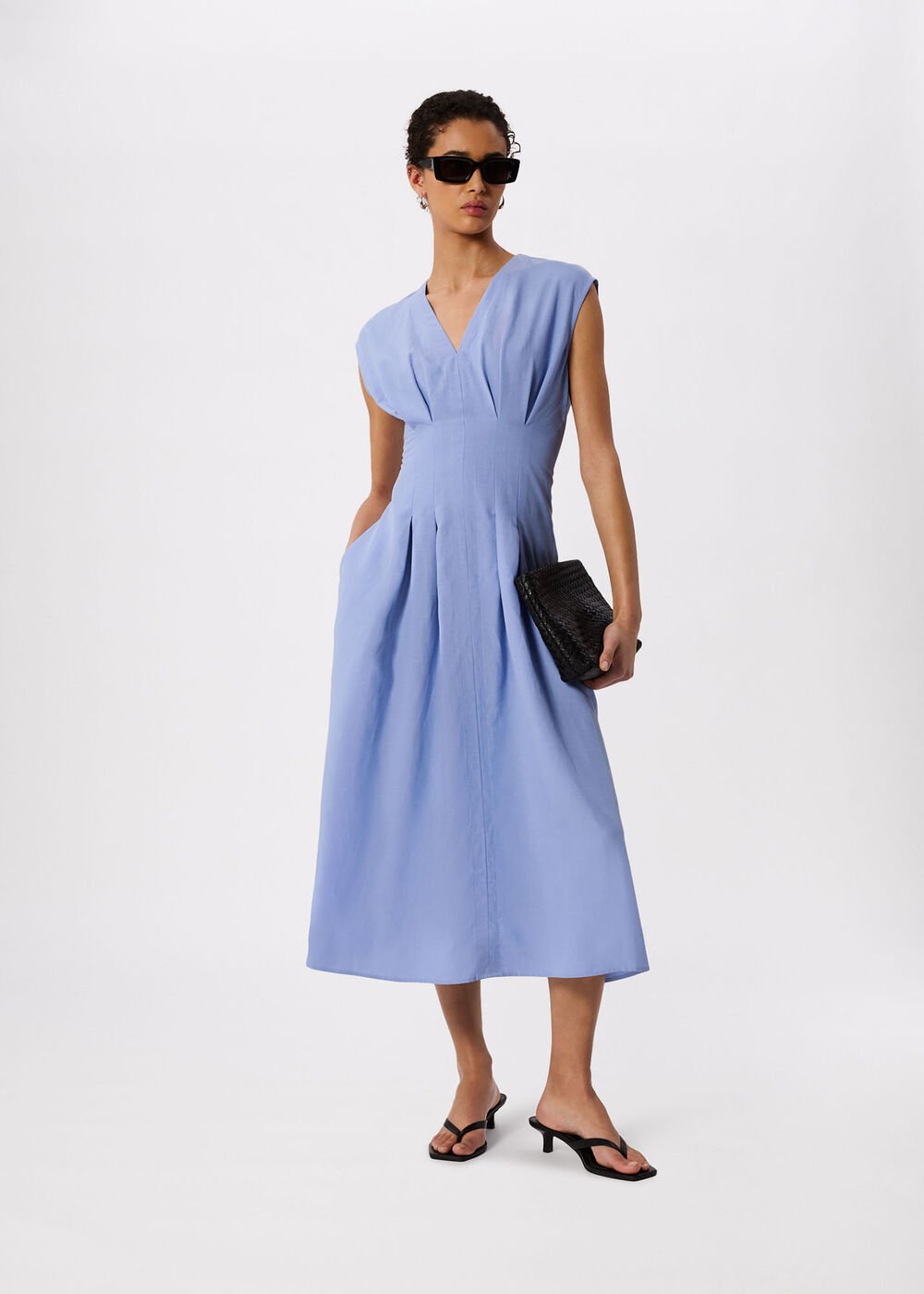 Panel Linen Blend Dress
