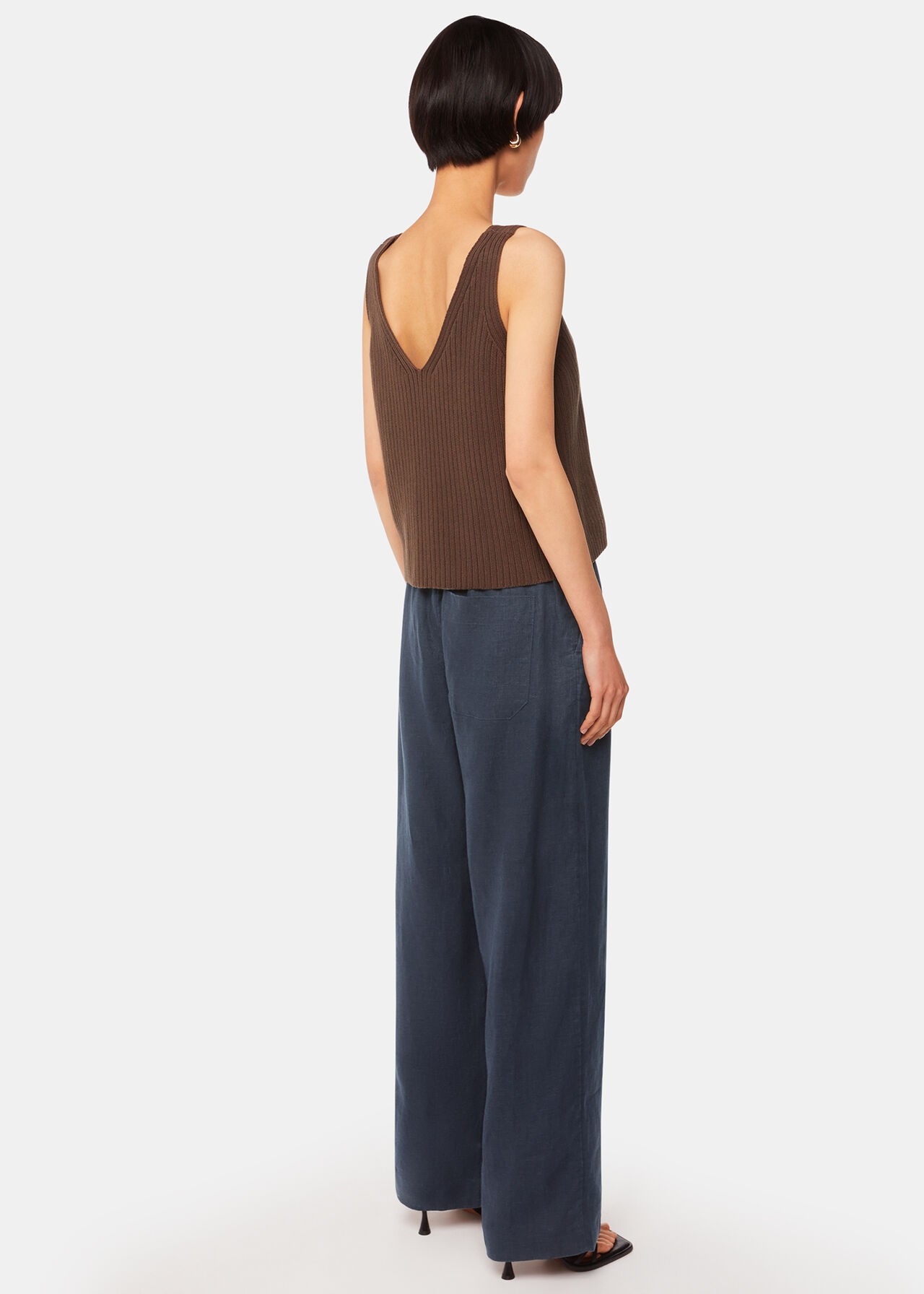 Whistles Elasticated Linen Trousers Whistles Elasticated Linen Trousers