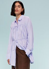 Drawcord Cut Out Back Shirt