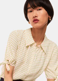 Oval Spot Tie Sleeve Shirt