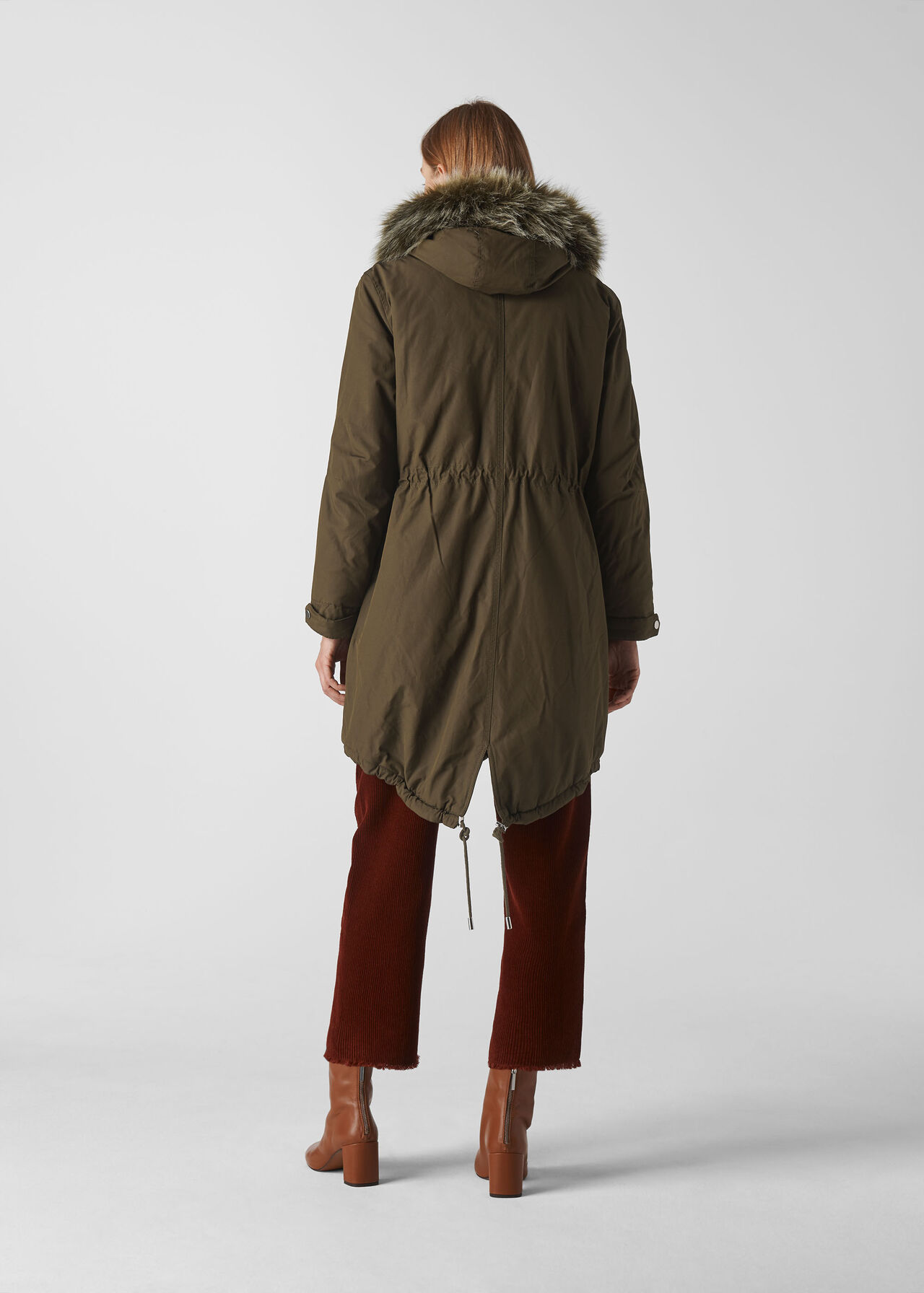 Cleo Casual Parka Khaki