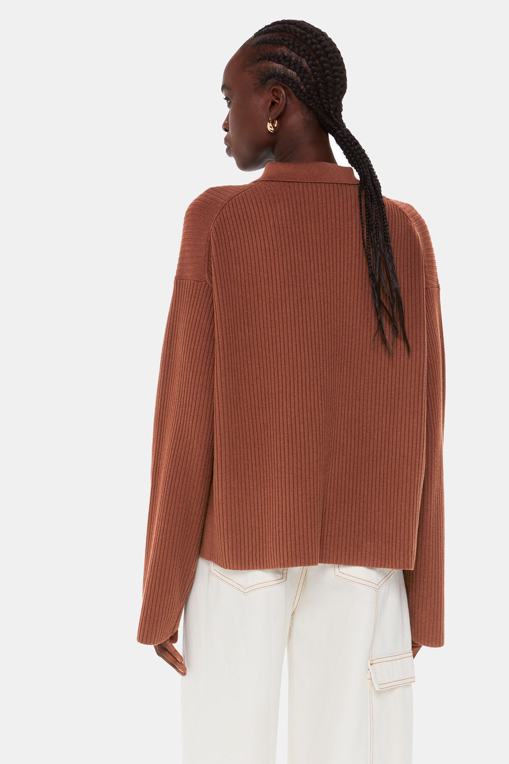 Rib Collar Cardigan