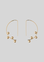 Sphere Detail Wire Earring Gold
