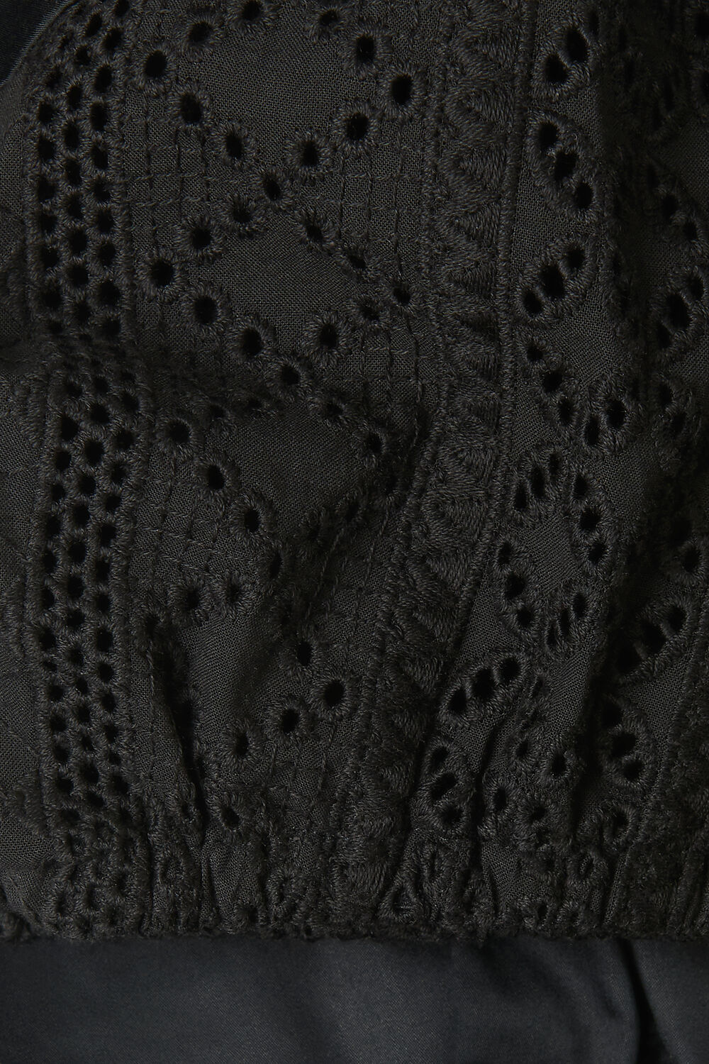 Black Broderie Poplin Jumpsuit