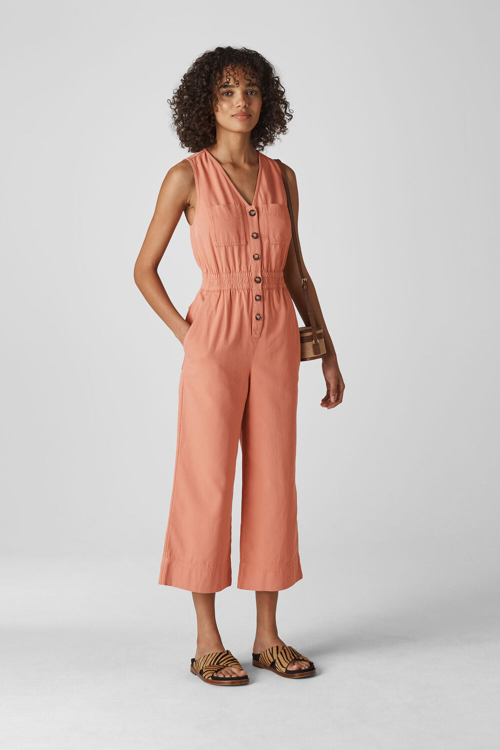 Ria Denim Jumpsuit Dusty Pink
