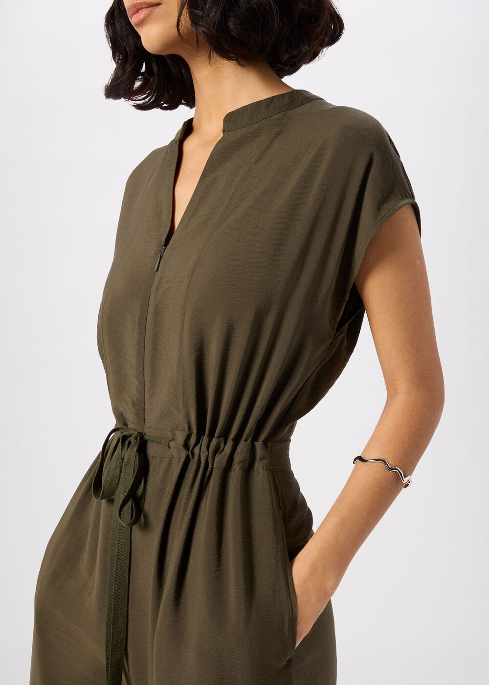 Sleeveless Drawstring Jumpsuit