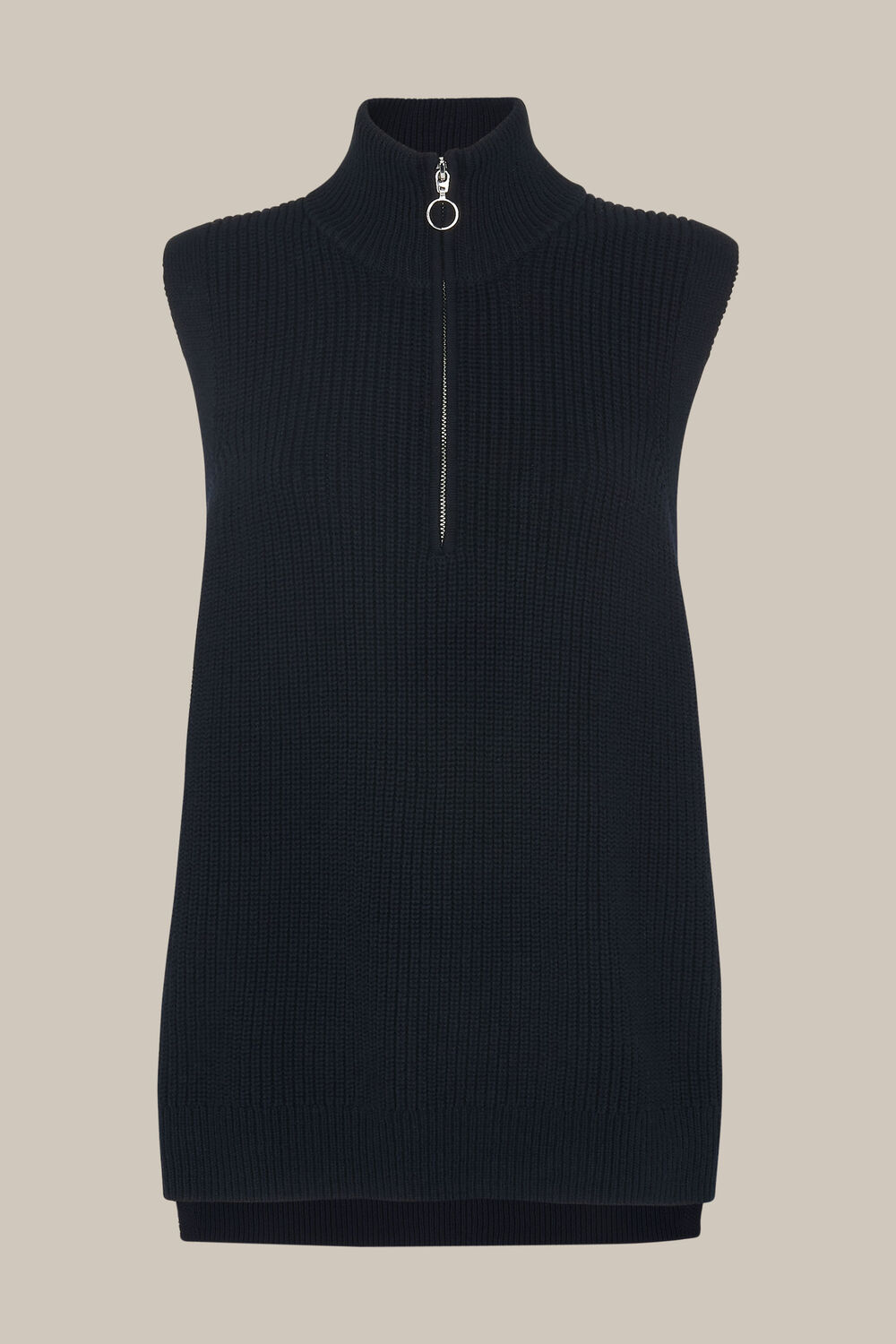 Half Zip Knitted Tank
