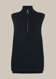 Half Zip Knitted Tank
