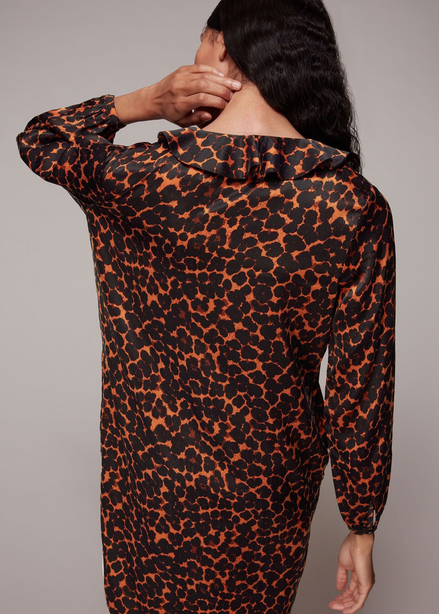 【超目玉】 Leopard WHISTLES | Dress Sack Frill Animal Smudge Print 野菜