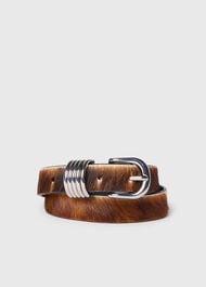 Cow Hair-On Multi Ring Belt
