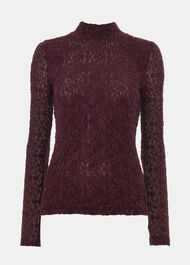 Lace Detail High Neck Top