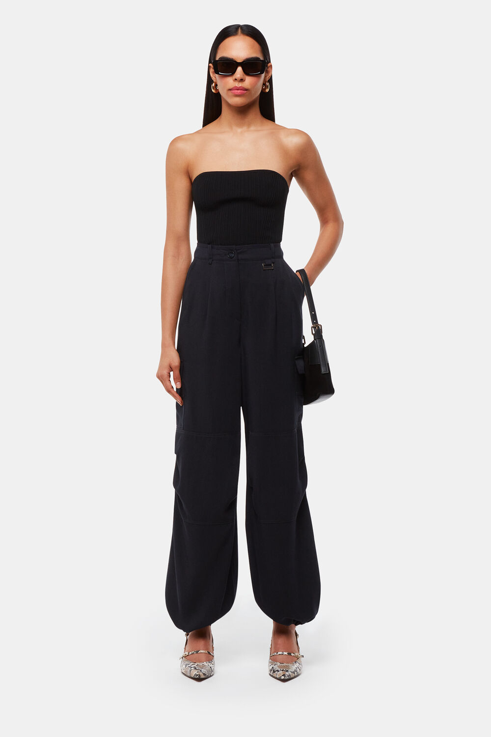 Navy Grace Luxe Cargo Pant