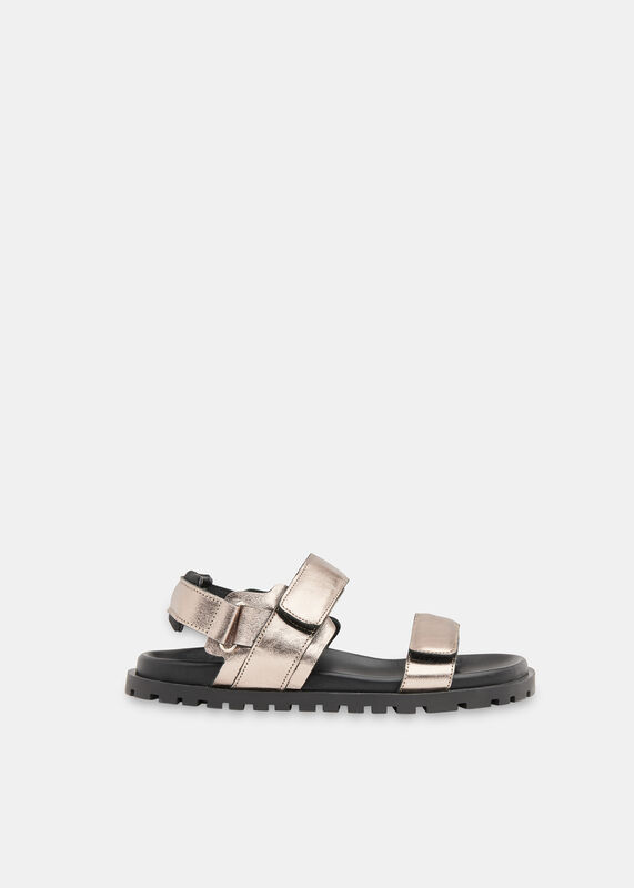Pewter Ria Sporty Velcro Sandal