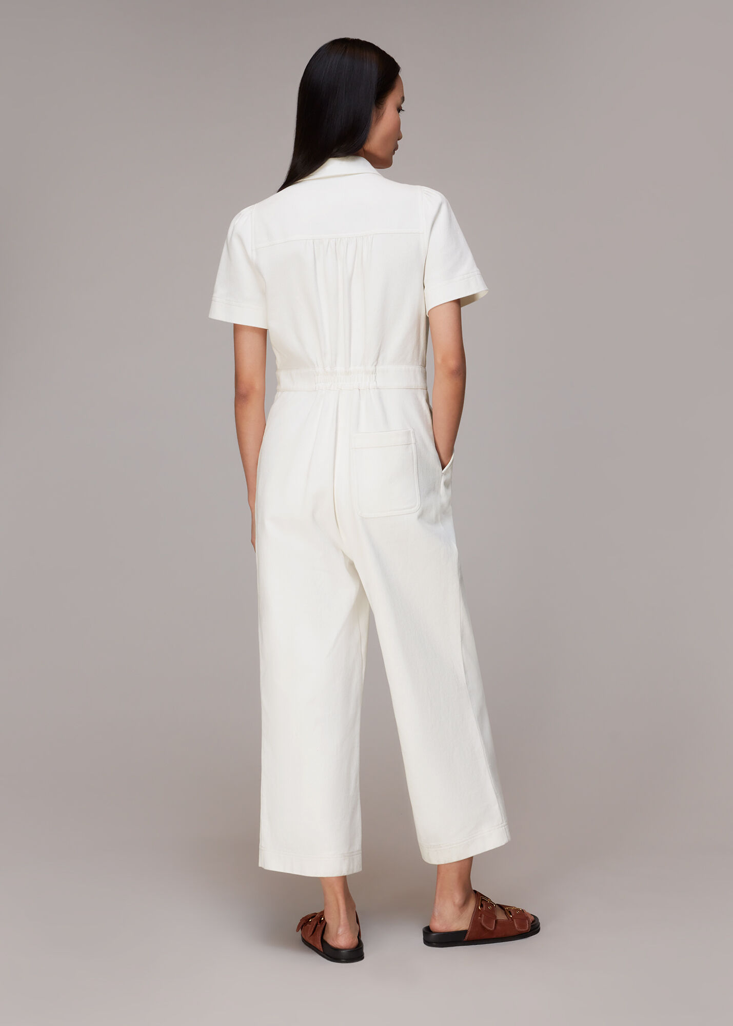 Ivory Emma Jumpsuit WHISTLES Whistles UK