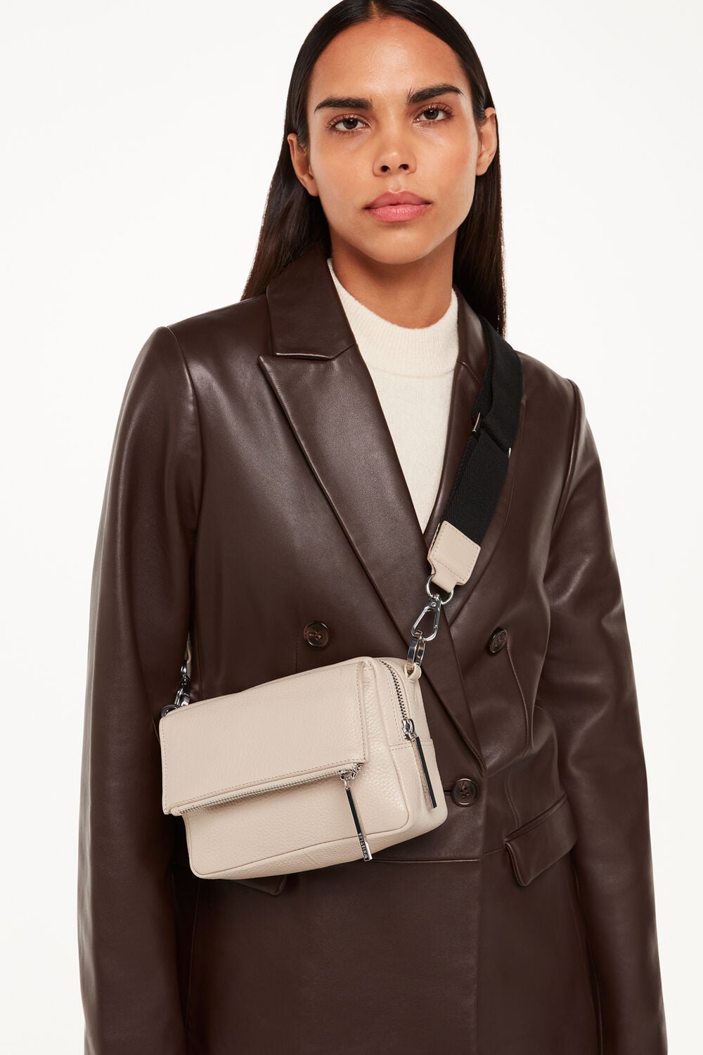 Taupe Bibi Crossbody Bag