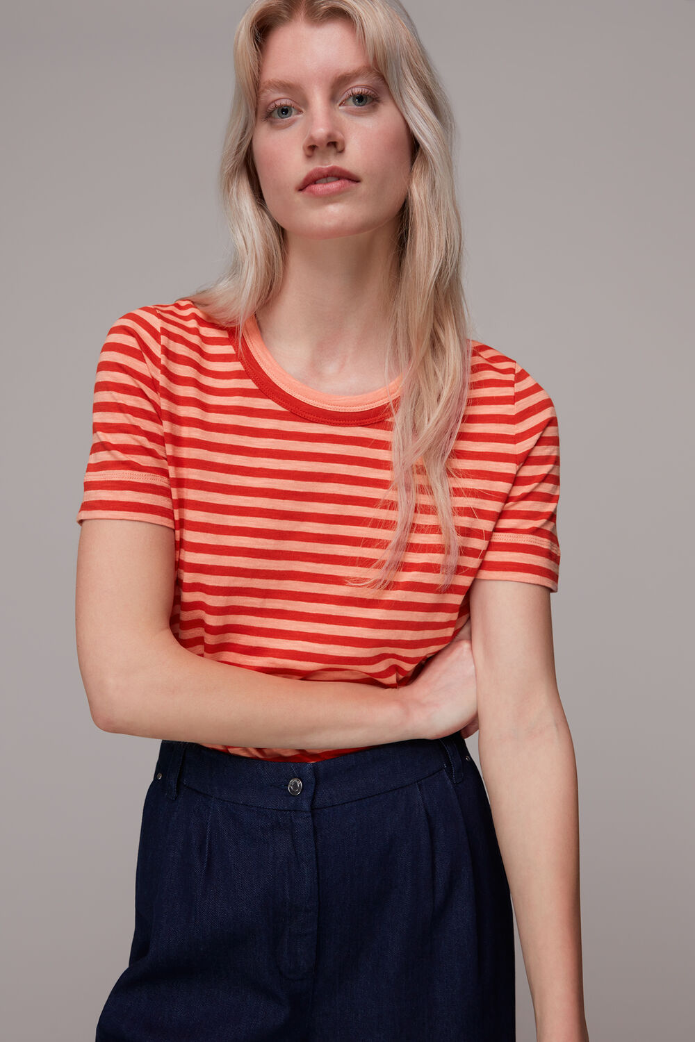 Rosa Double Trim Stripe TShirt