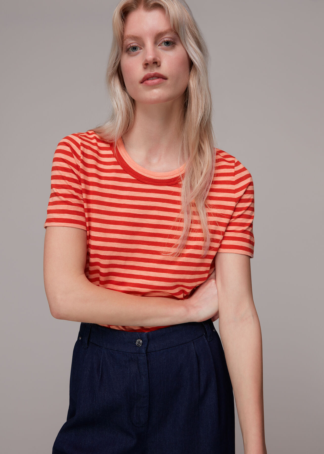 Rosa Double Trim Stripe TShirt