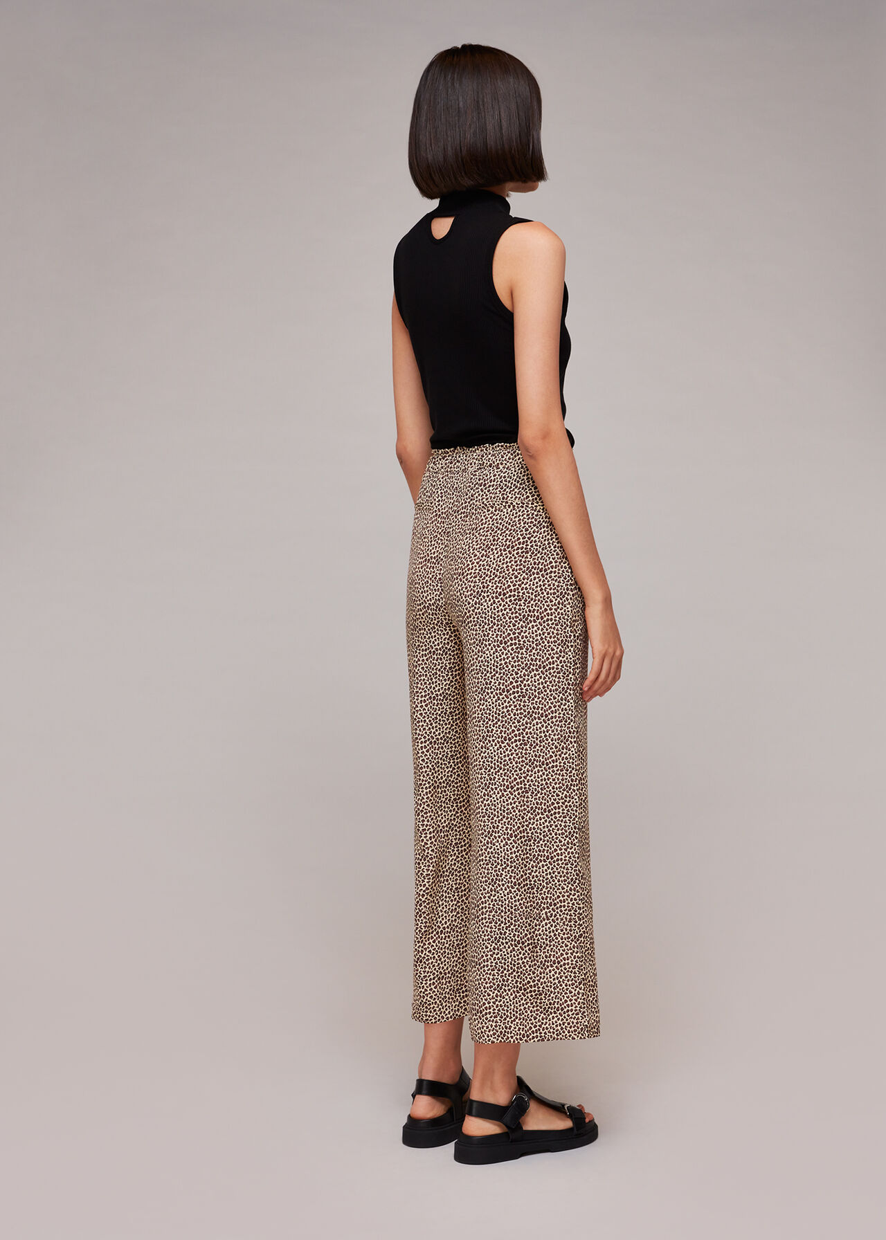 Dashed Leopard Print Trouser
