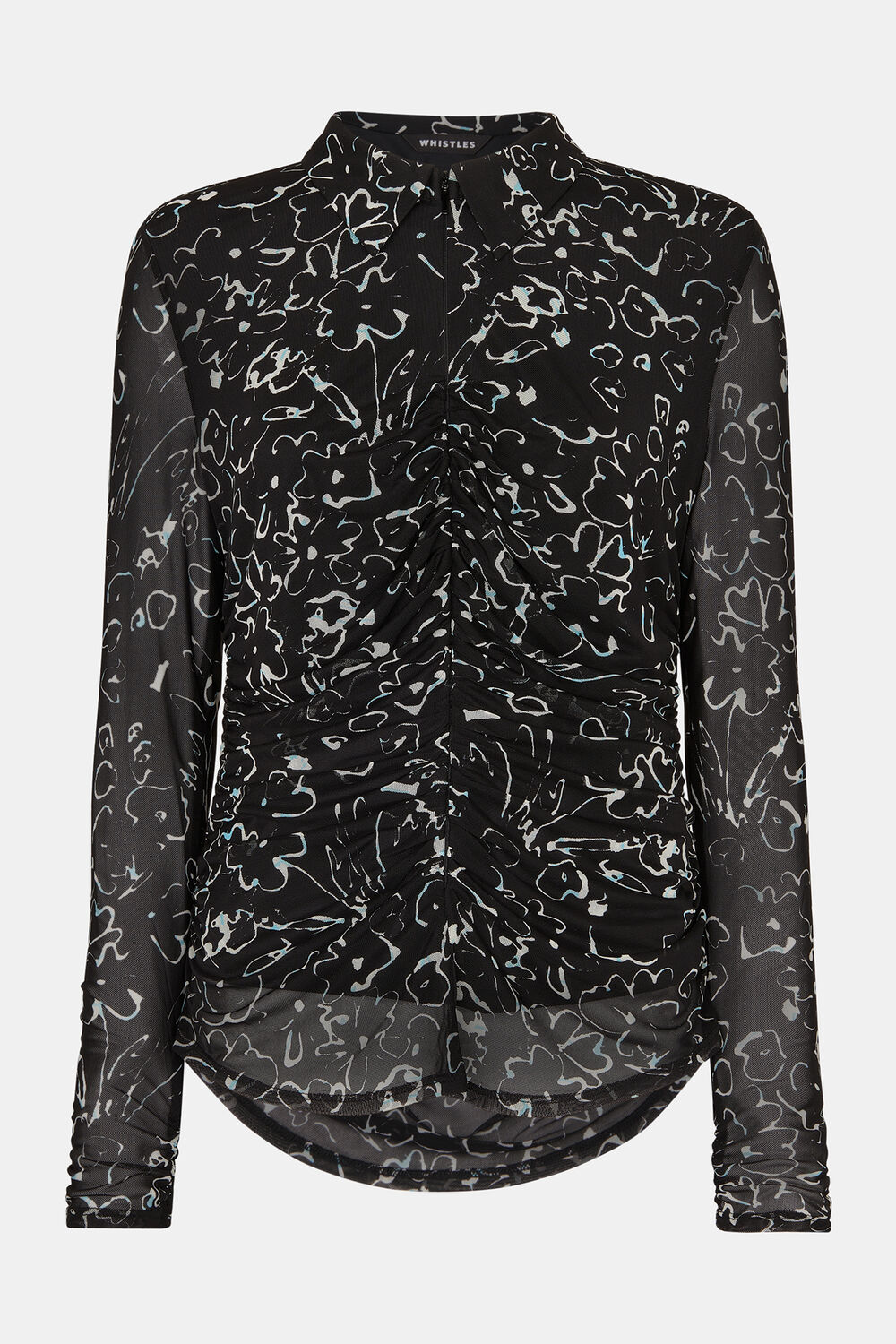 Scribble Bouquet Ruched Top