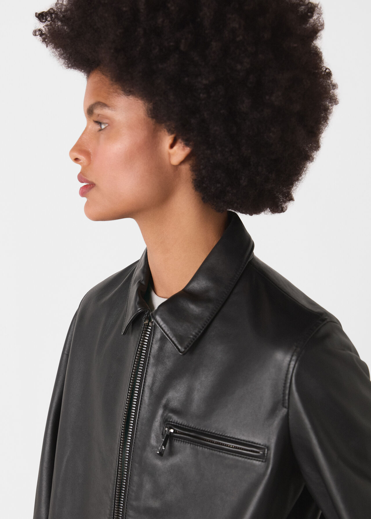Kate Zip Leather Jacket