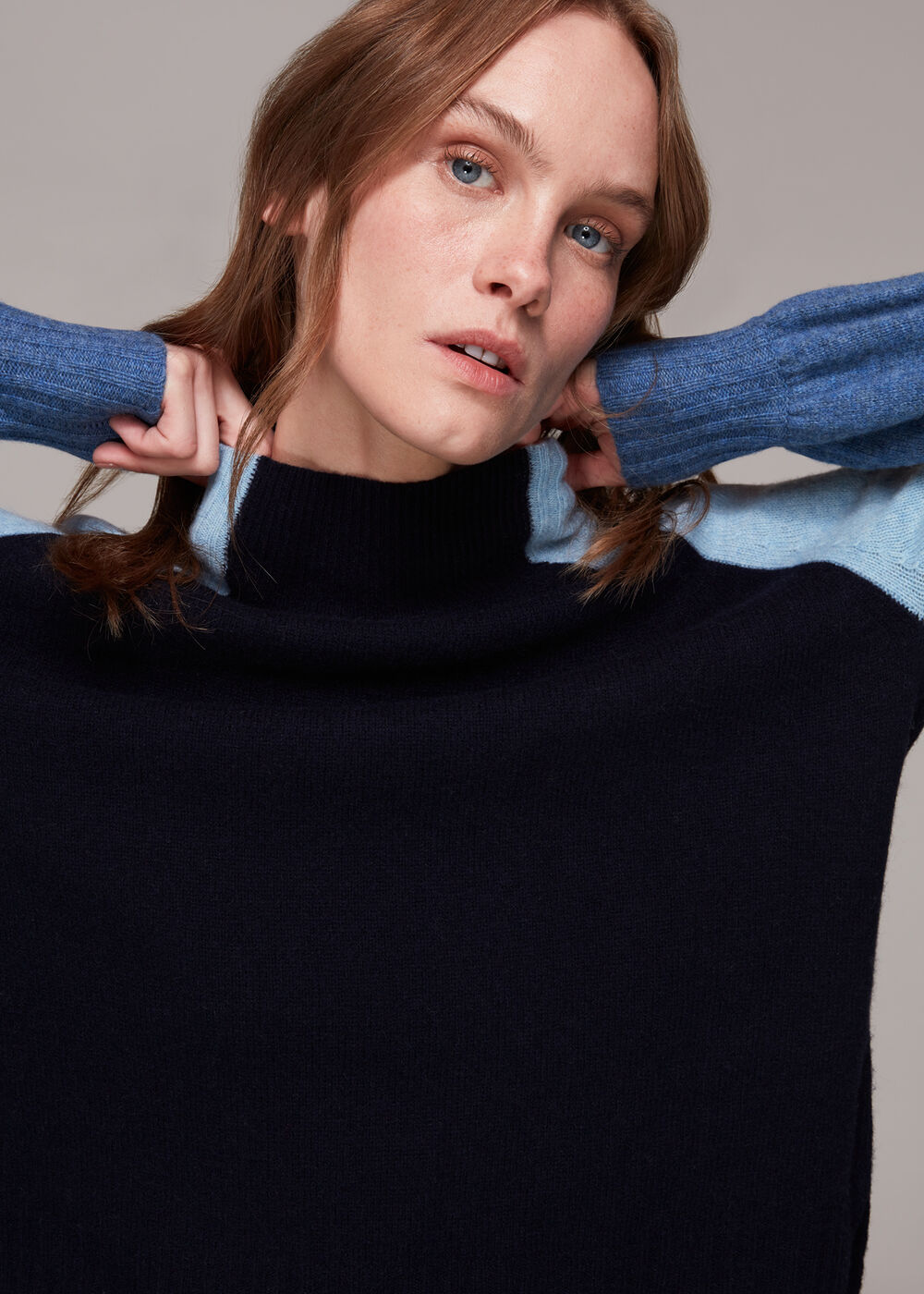 Colour Block Merino Jumper