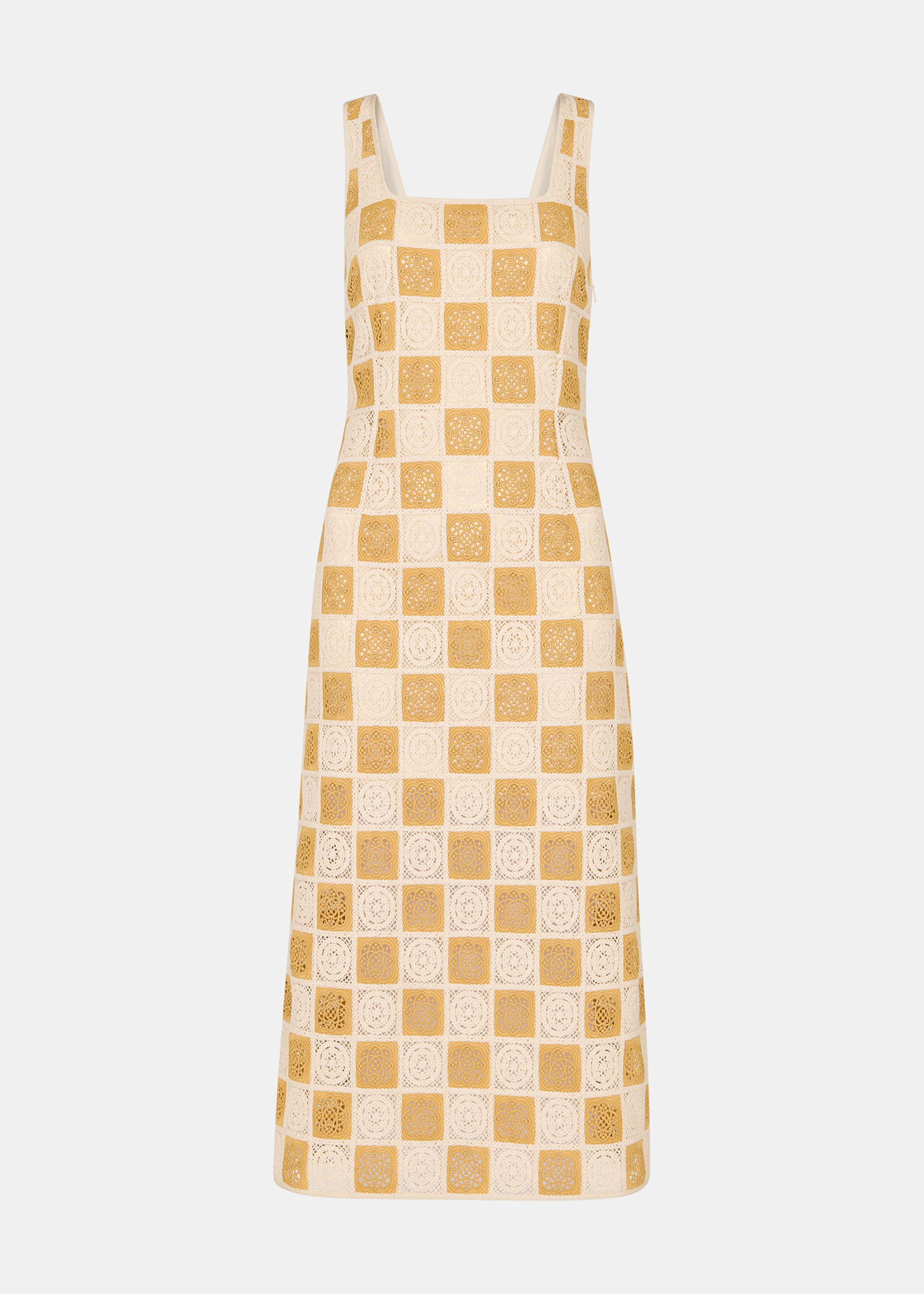 Cotton Crochet Midi Dress