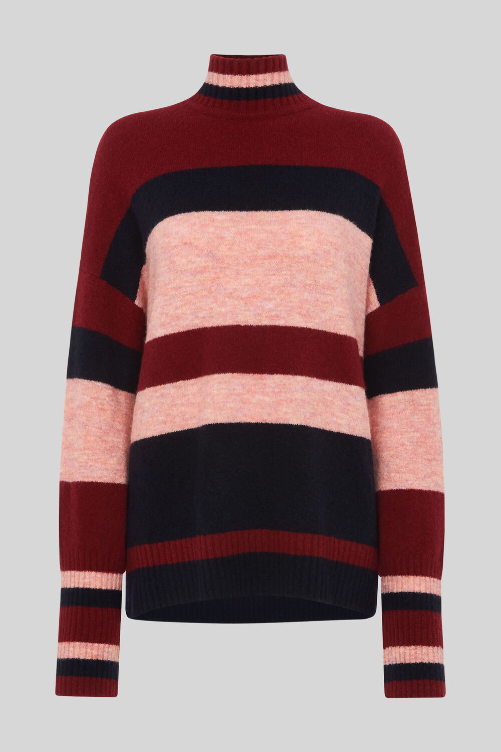 Stripe Roll Neck Knit Multicolour