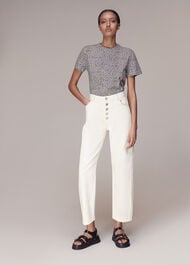 Dashed Leopard Print T-Shirt