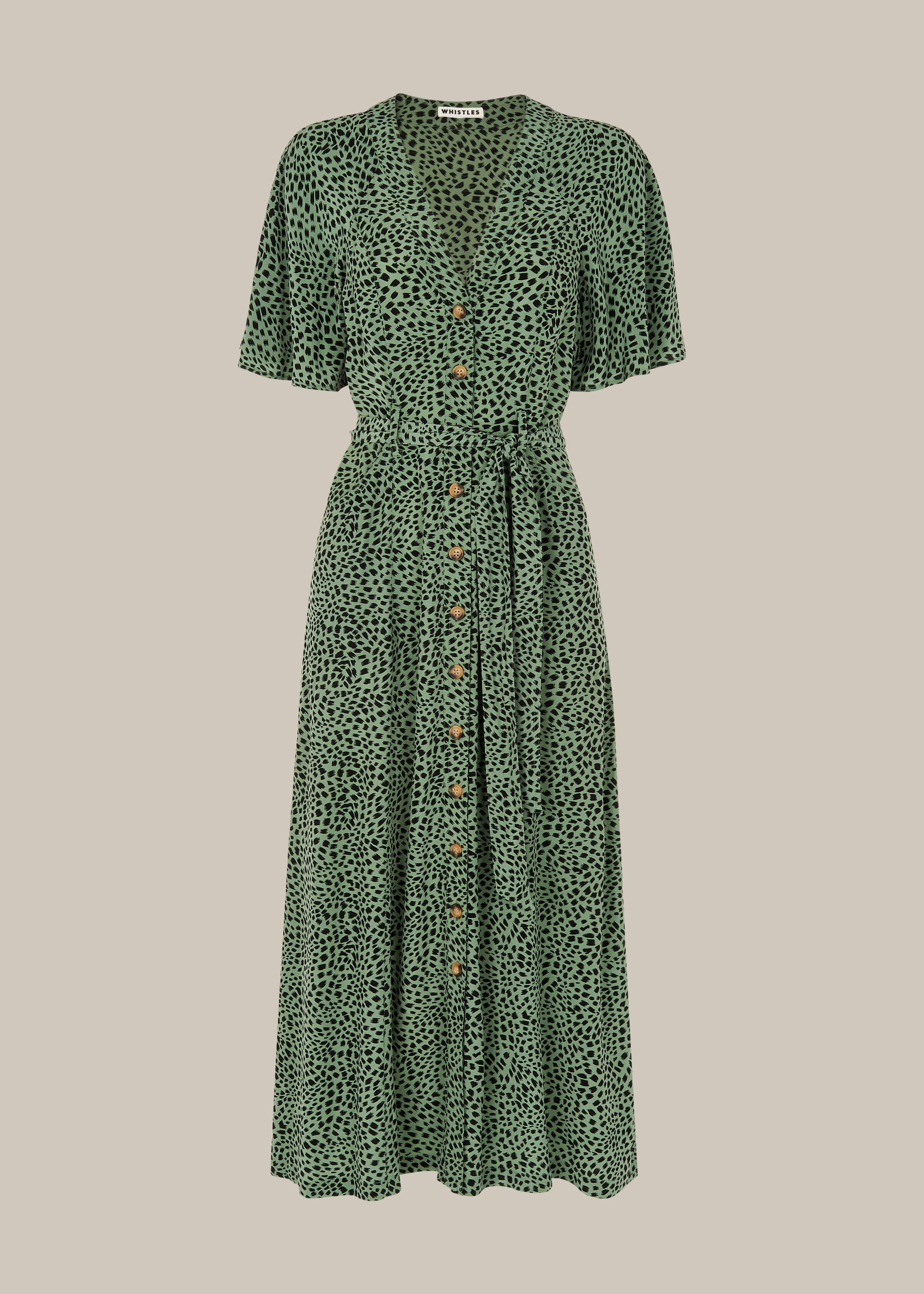Whistles green spot dress hotsell