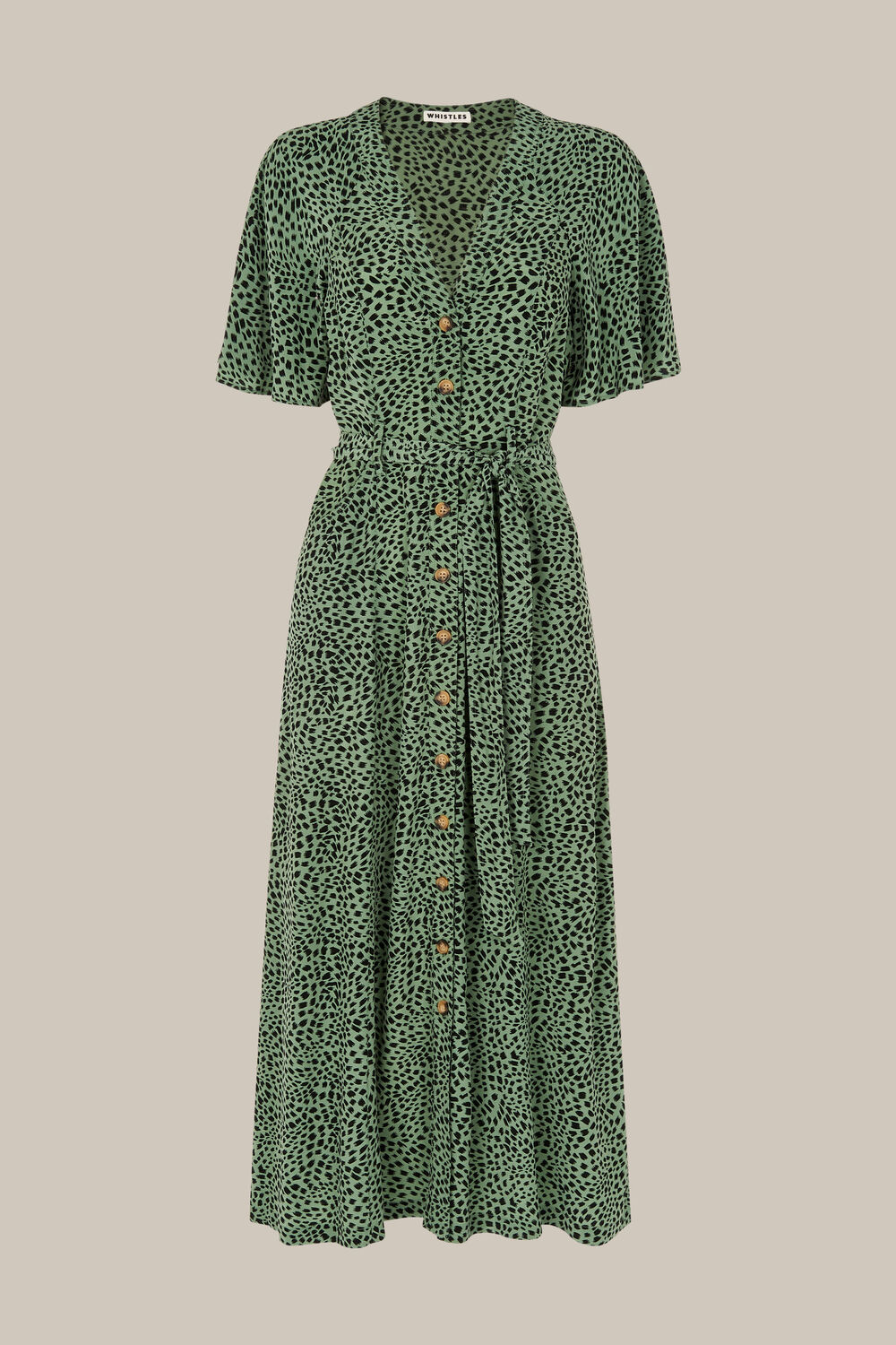 Spotted Animal Anita Dress Green/Multi