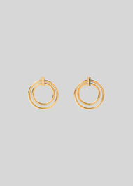 Double Ring Earring Gold/Multi