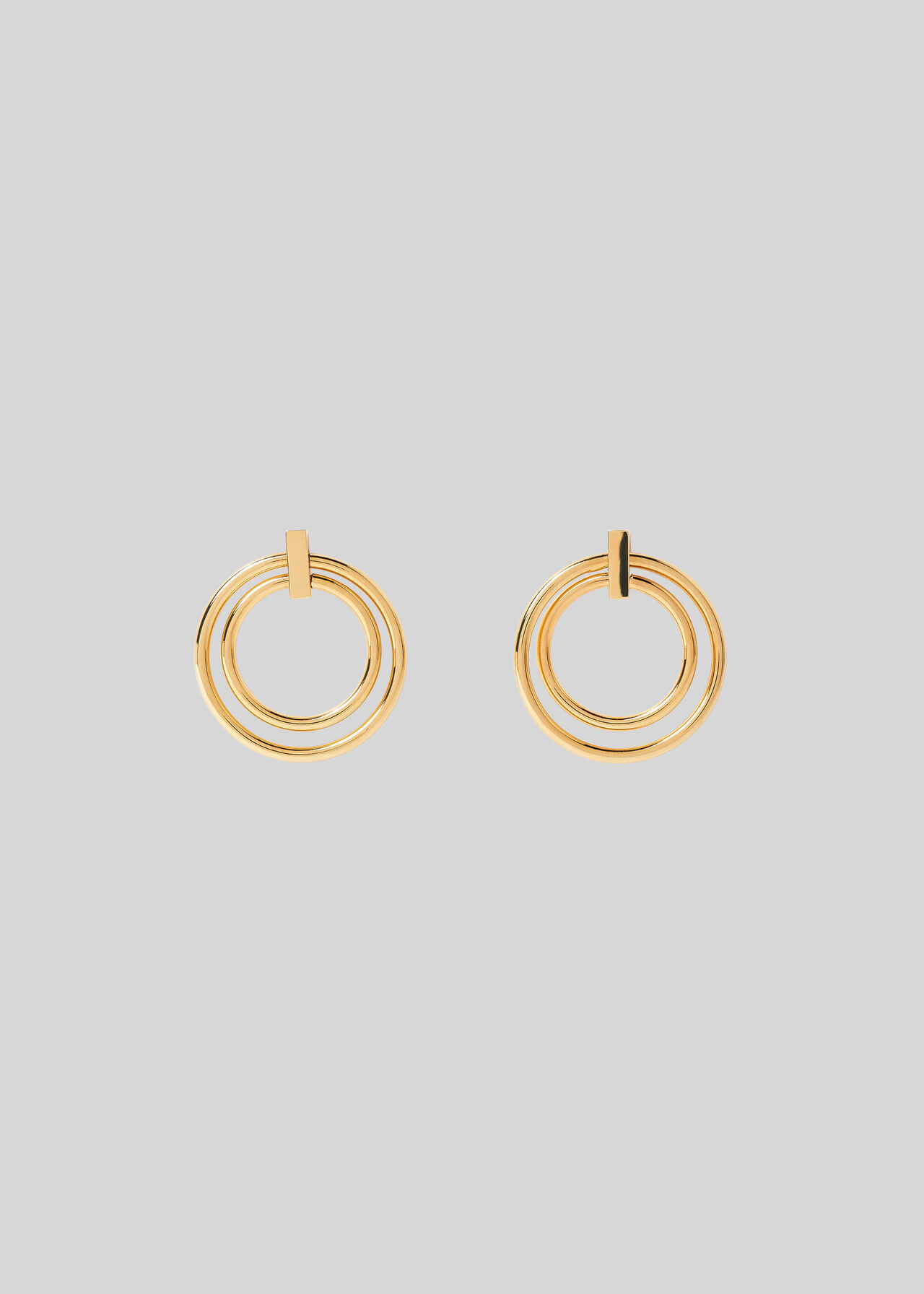 Double Ring Earring Gold/Multi