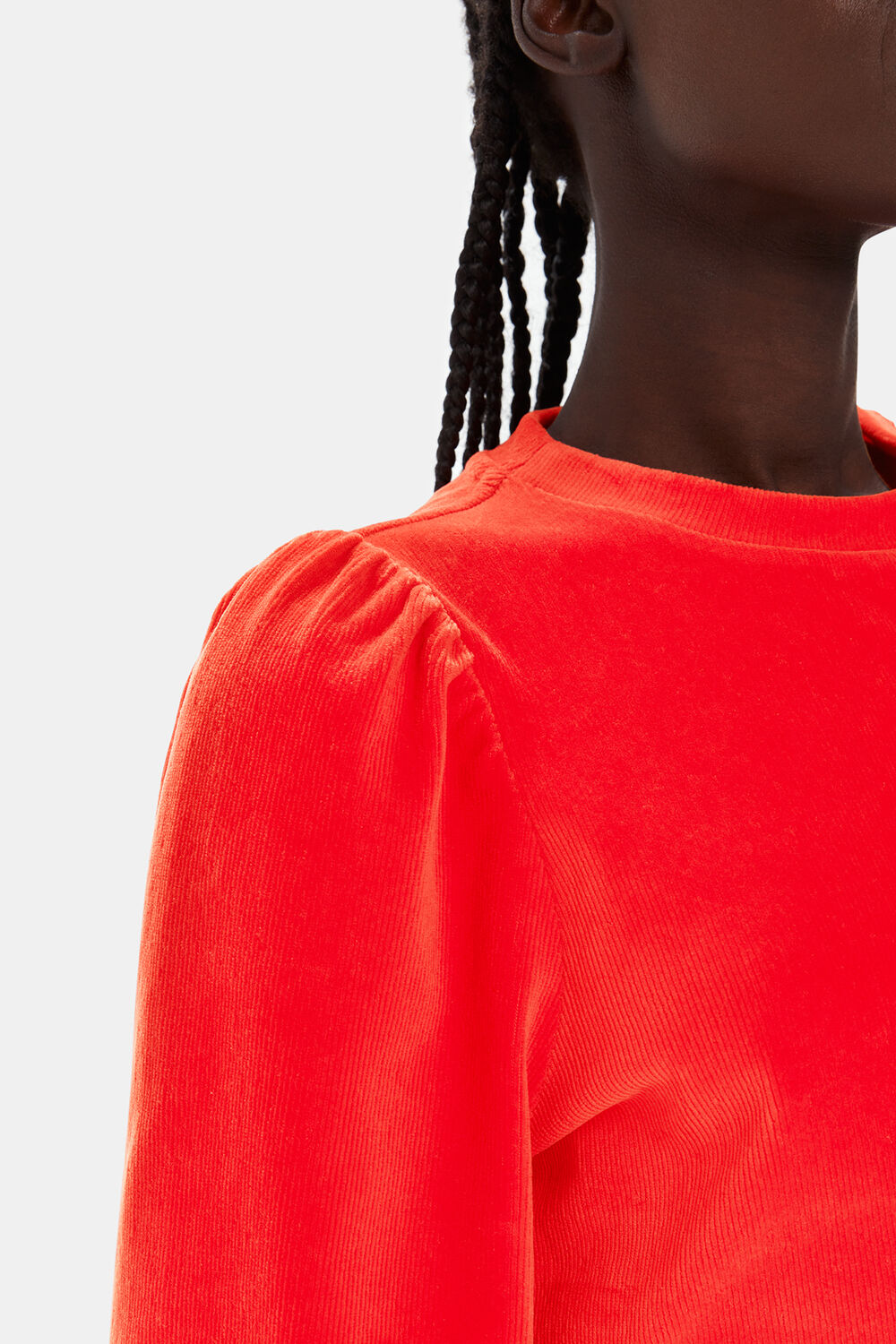 Puff Sleeve Cord Top