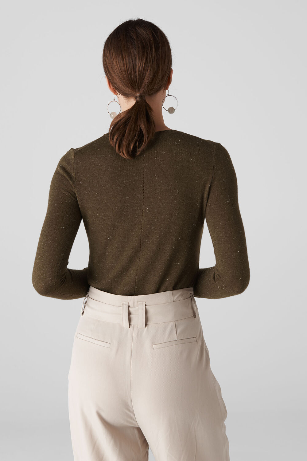 Annie Sparkle Knit Khaki