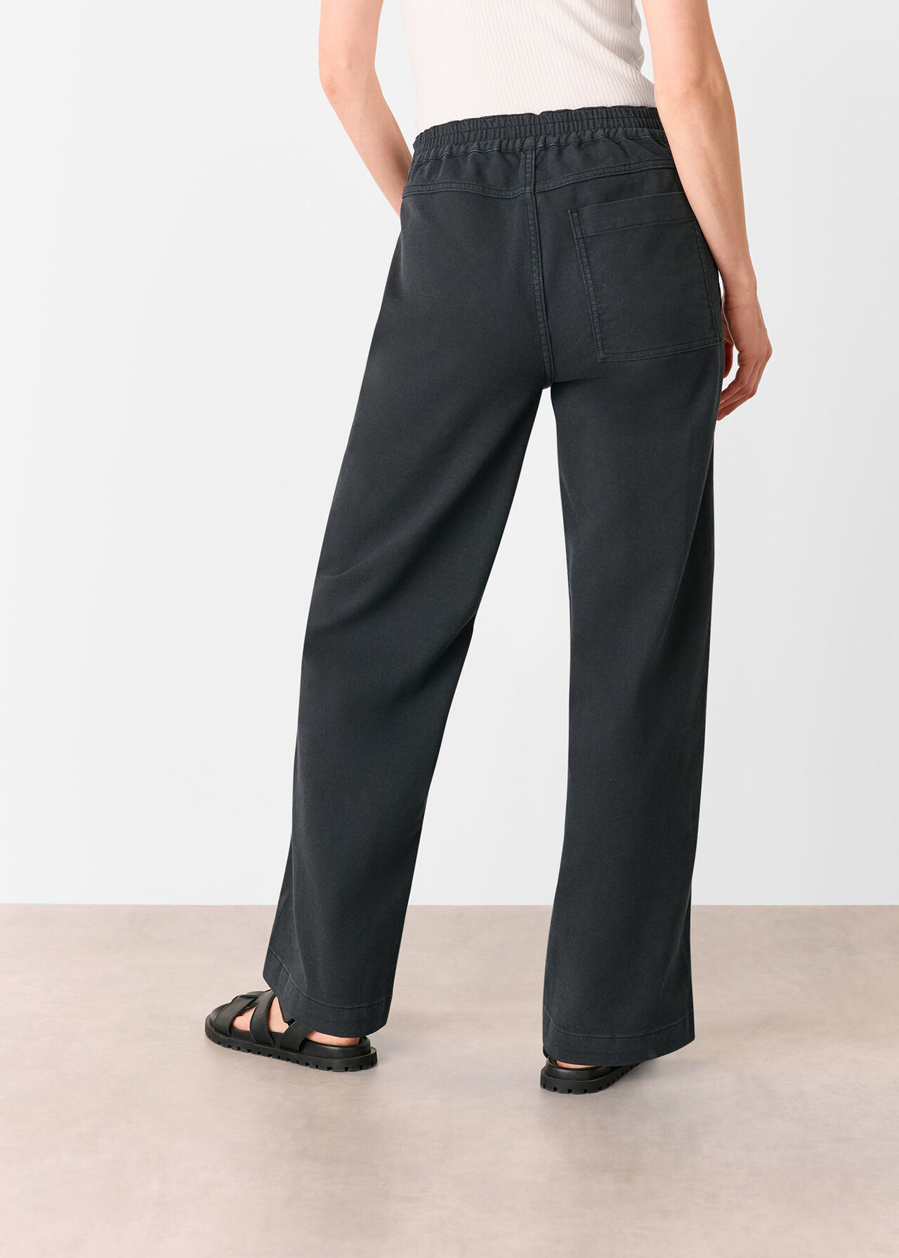 Cotton Wide Leg Trouser