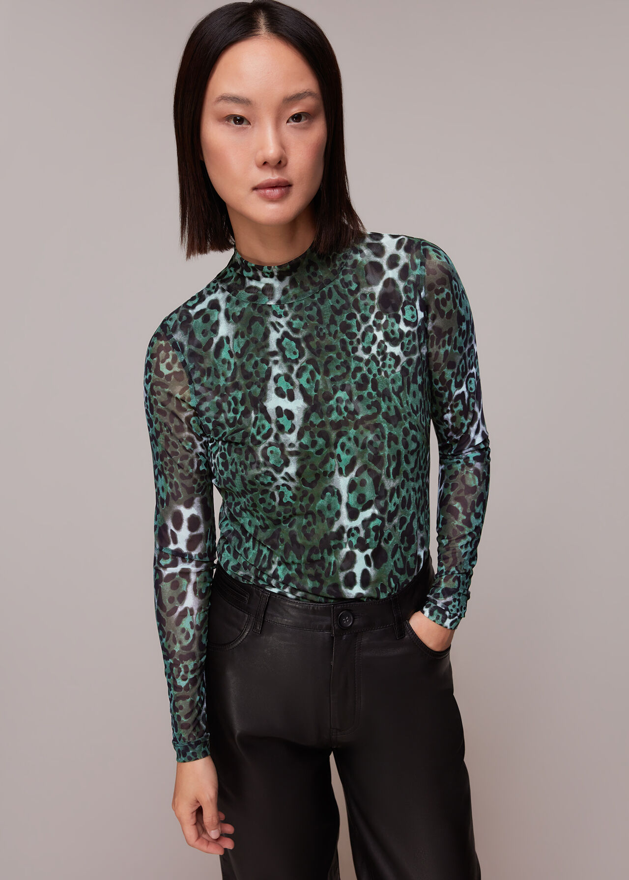 Night Cat Mesh Top