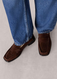 Mora Suede Square Toe Loafer