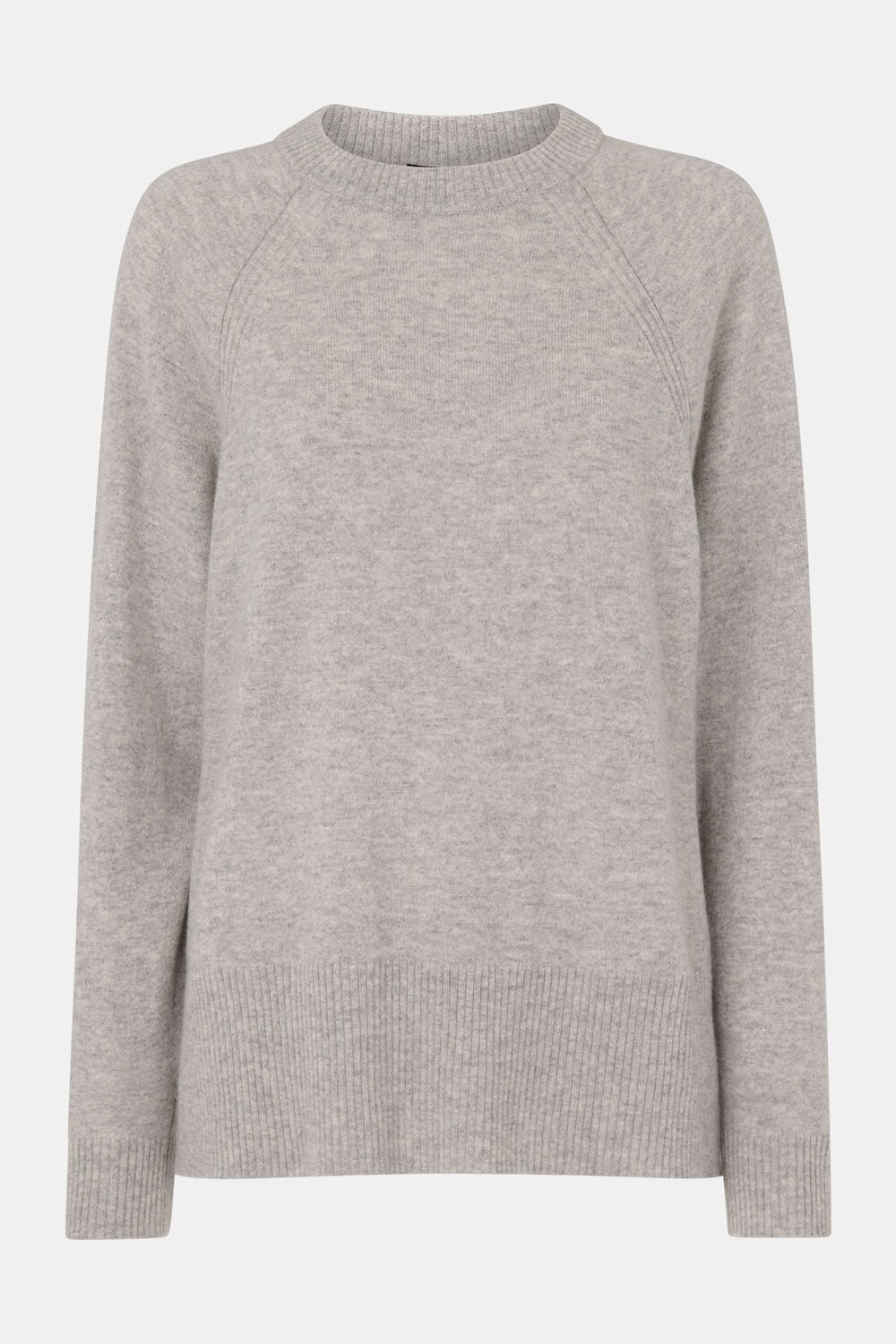 Grey Marl Petite Ultimate Cashmere Crew Neck Sweater