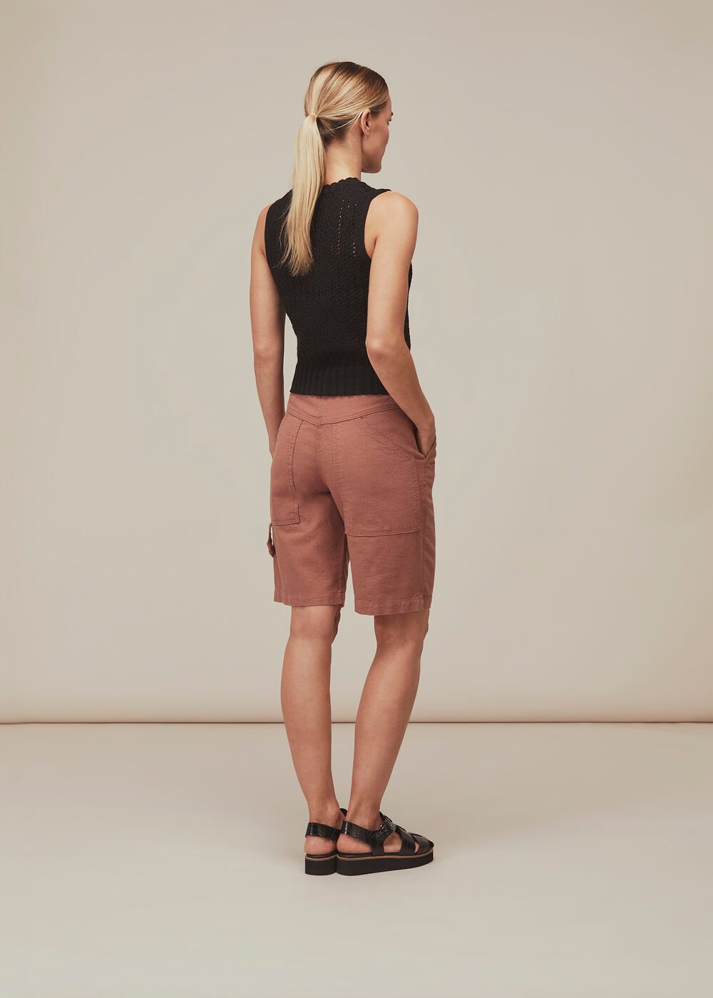 Chevron Pointelle Knit Black