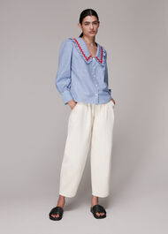 Ric Rac Detail Collar Top