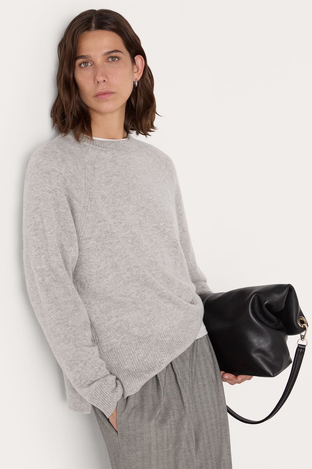 Grey Marl Ultimate Cashmere Crew Neck