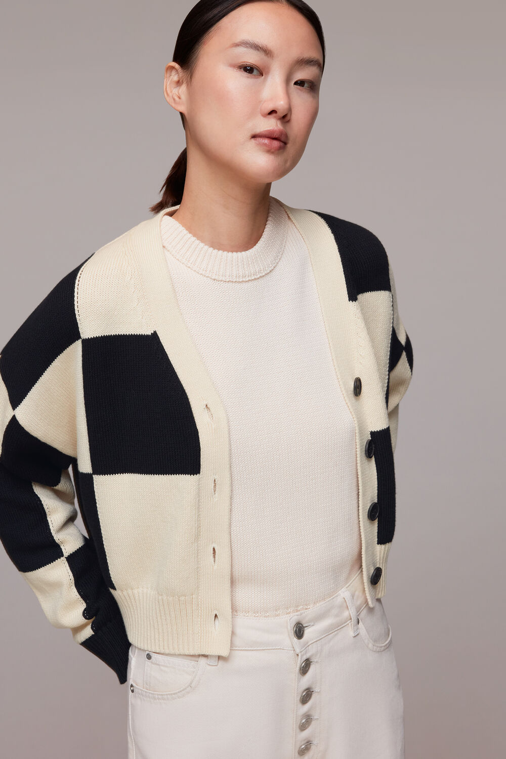 Check Cardigan