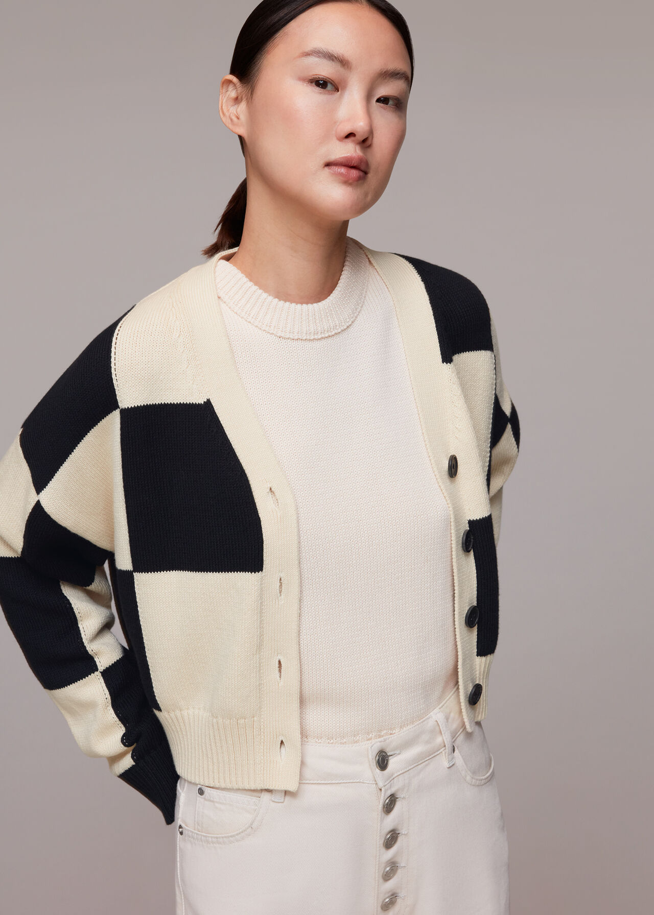 Check Cardigan
