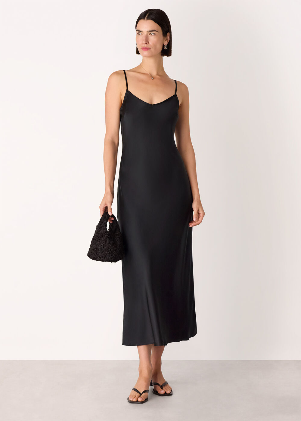 2 In 1 Satin Midi Dress