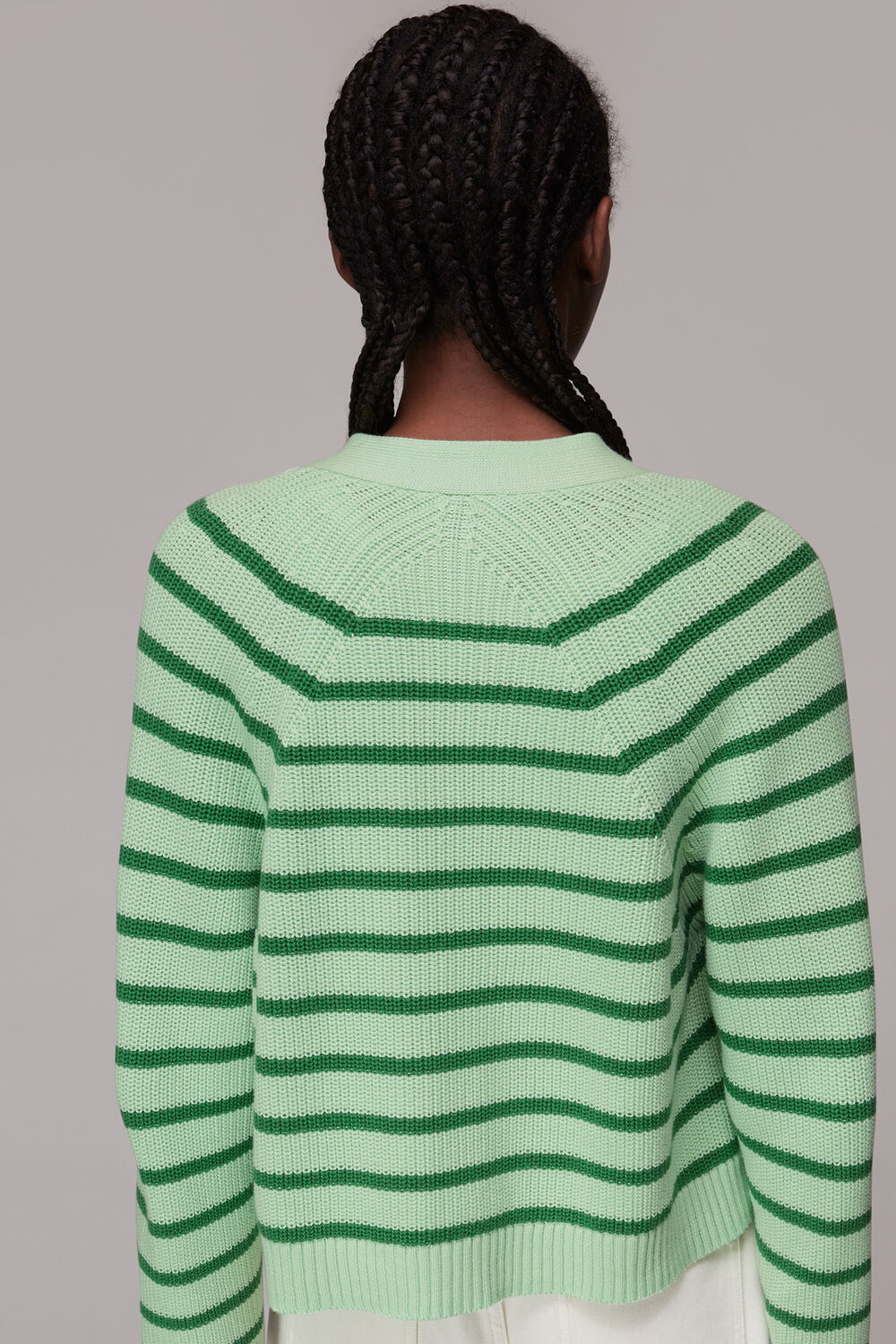 Stripe Cotton Cardigan