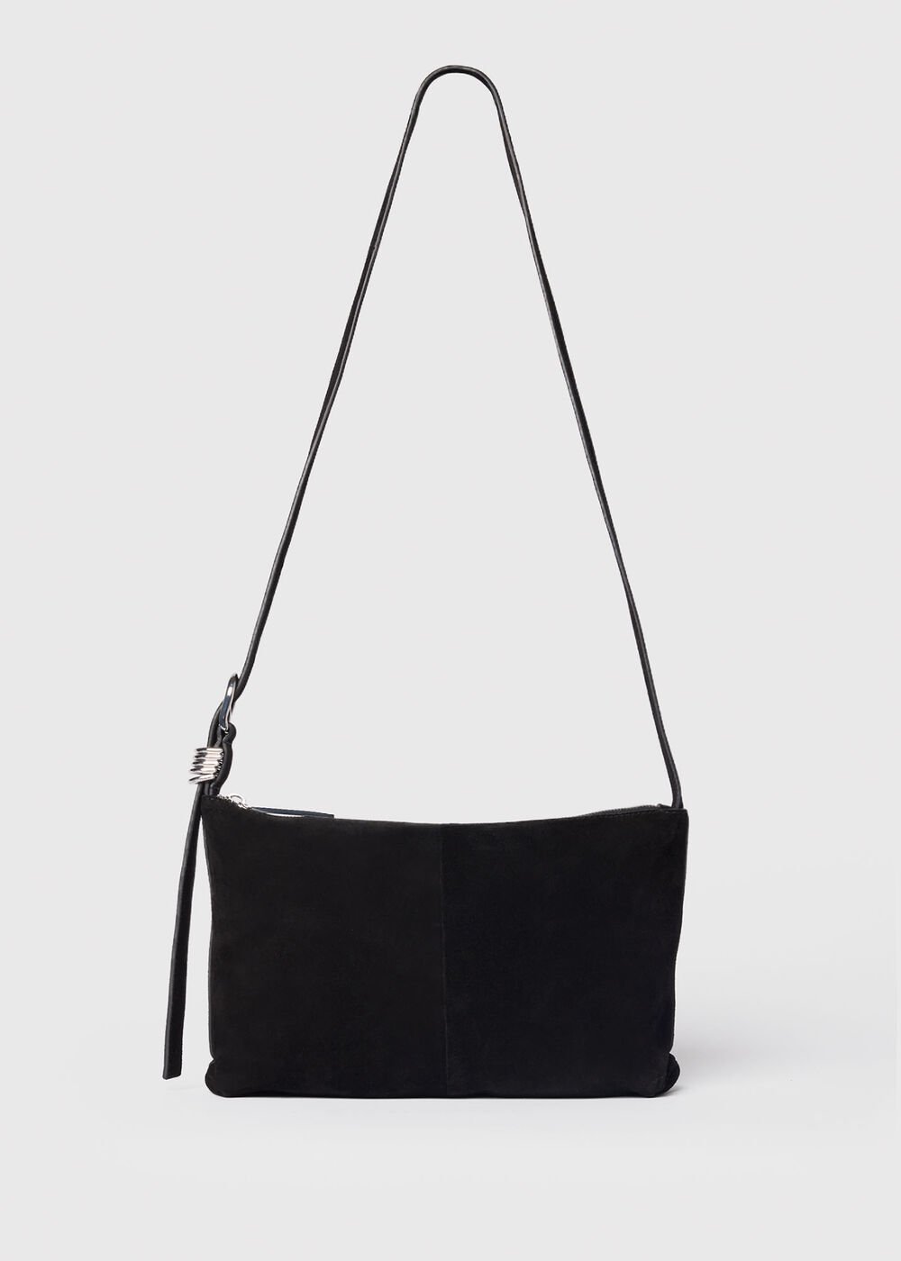 Ring Detail Suede Bag