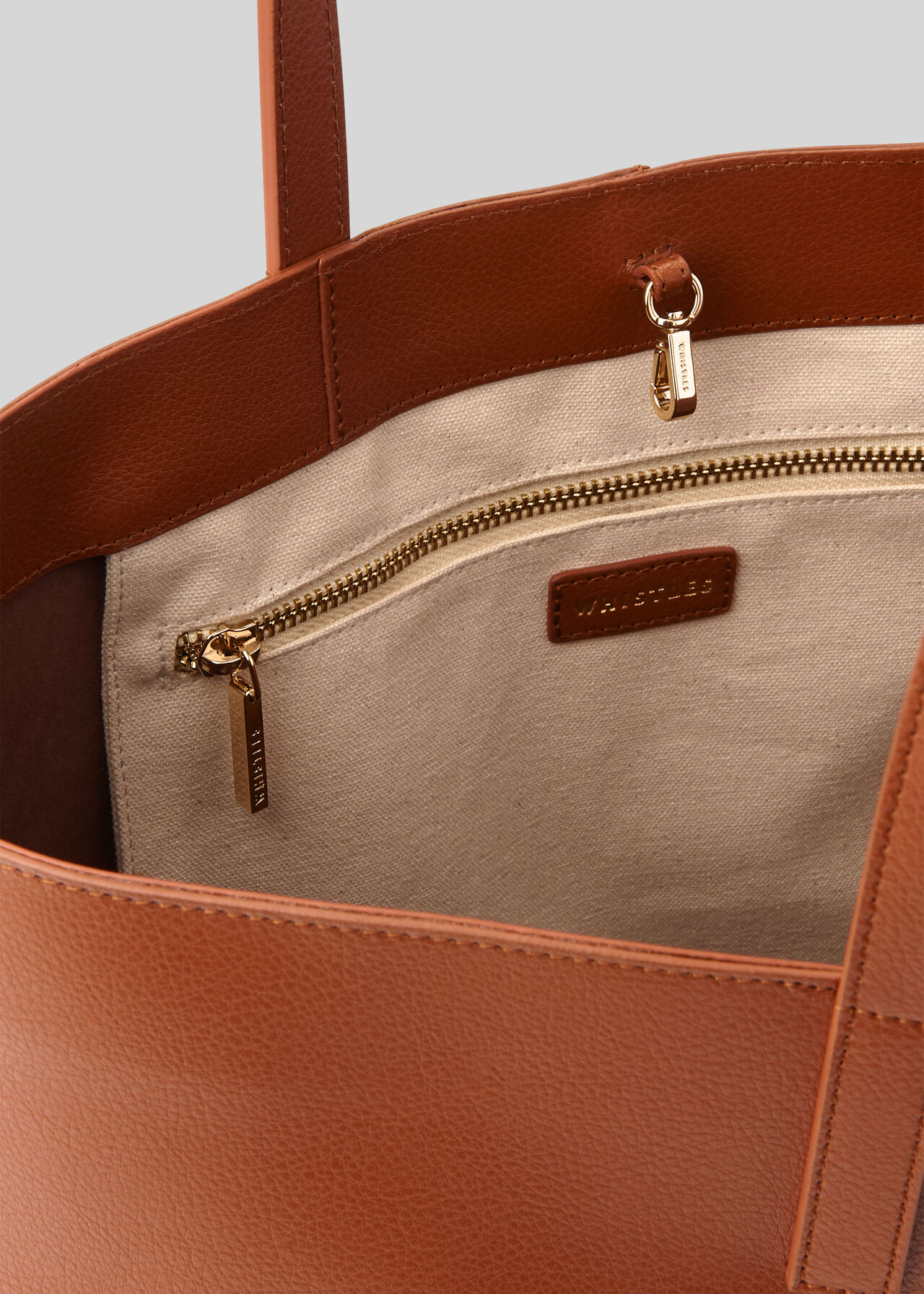 Tan Denmark Unlined Leather Tote WHISTLES